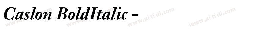Caslon BoldItalic◆字体转换